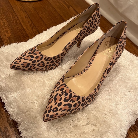 Vince Camuto Leather Mid-Heel Pumps - Rachella - Picture 10 of 11